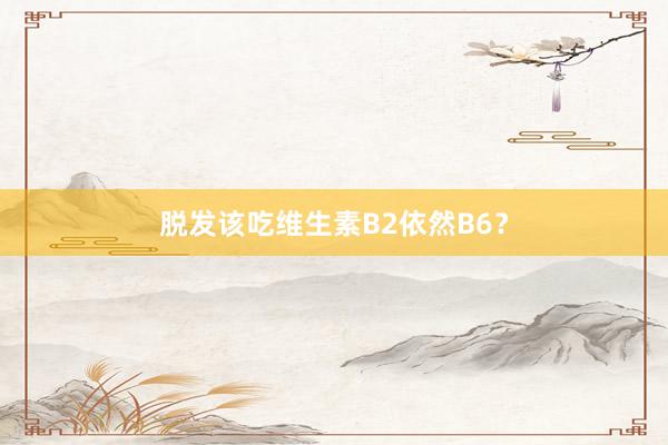 脱发该吃维生素B2依然B6？